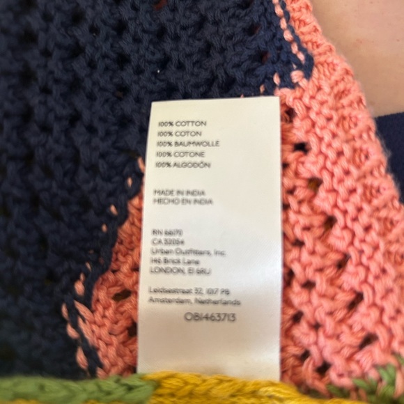 Free People Womens Cotton Wavy Printed Crochet Mini Skirt Multicolor Size M - Picture 6 of 6